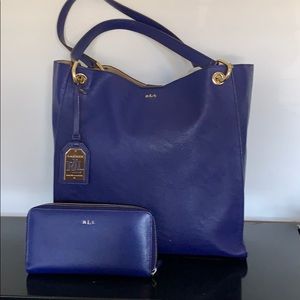 Ralph Lauren tote and matching wallet